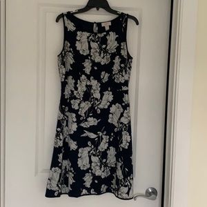 LOFT Floral Dress with Keyhole Back